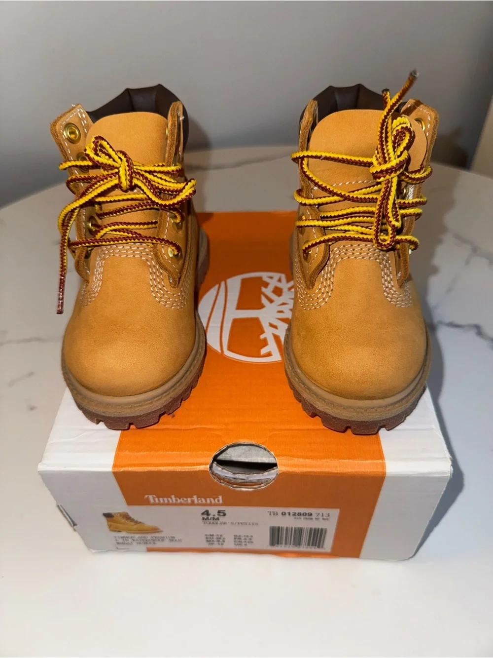 NEW Timberland Infant Wheat/Tan Lace-Up Leather Boots